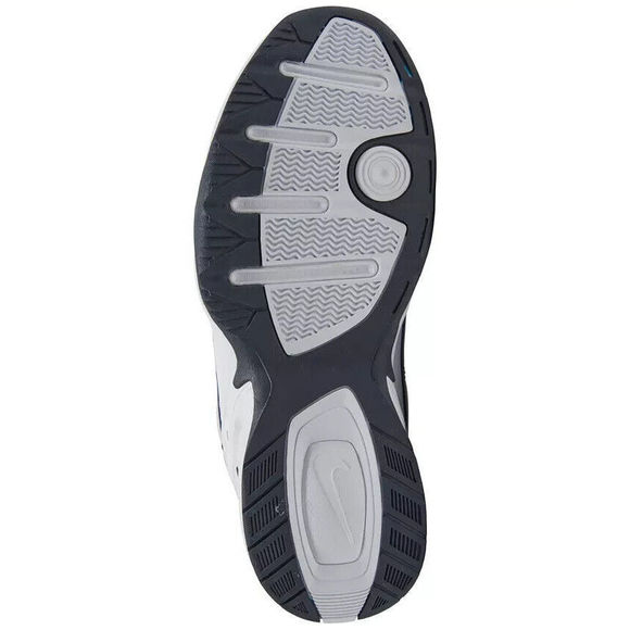 Nike Men's Wide-Width Air Monarch IV Training White / Metallic Silver Sneakers 8 - Picture 6 of 11